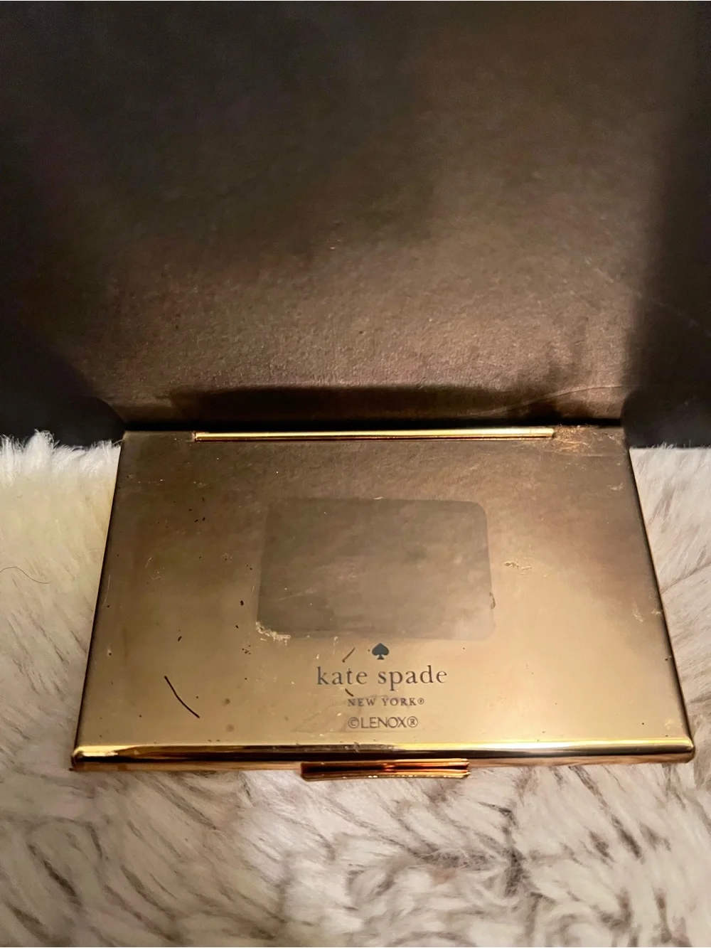 kate spade one in a million Red and Gold Card Holder Case